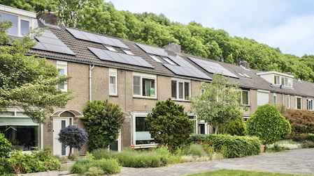 Ridderveld woningen met zonnepanelen