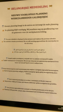 Meertalige mededeling voor bewoners
