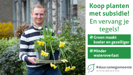 Meer Groen tegel eruit, plant erin